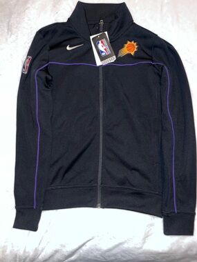 Nike Black Phoenix Suns Full-Zip Track Jacket with Purple Piping